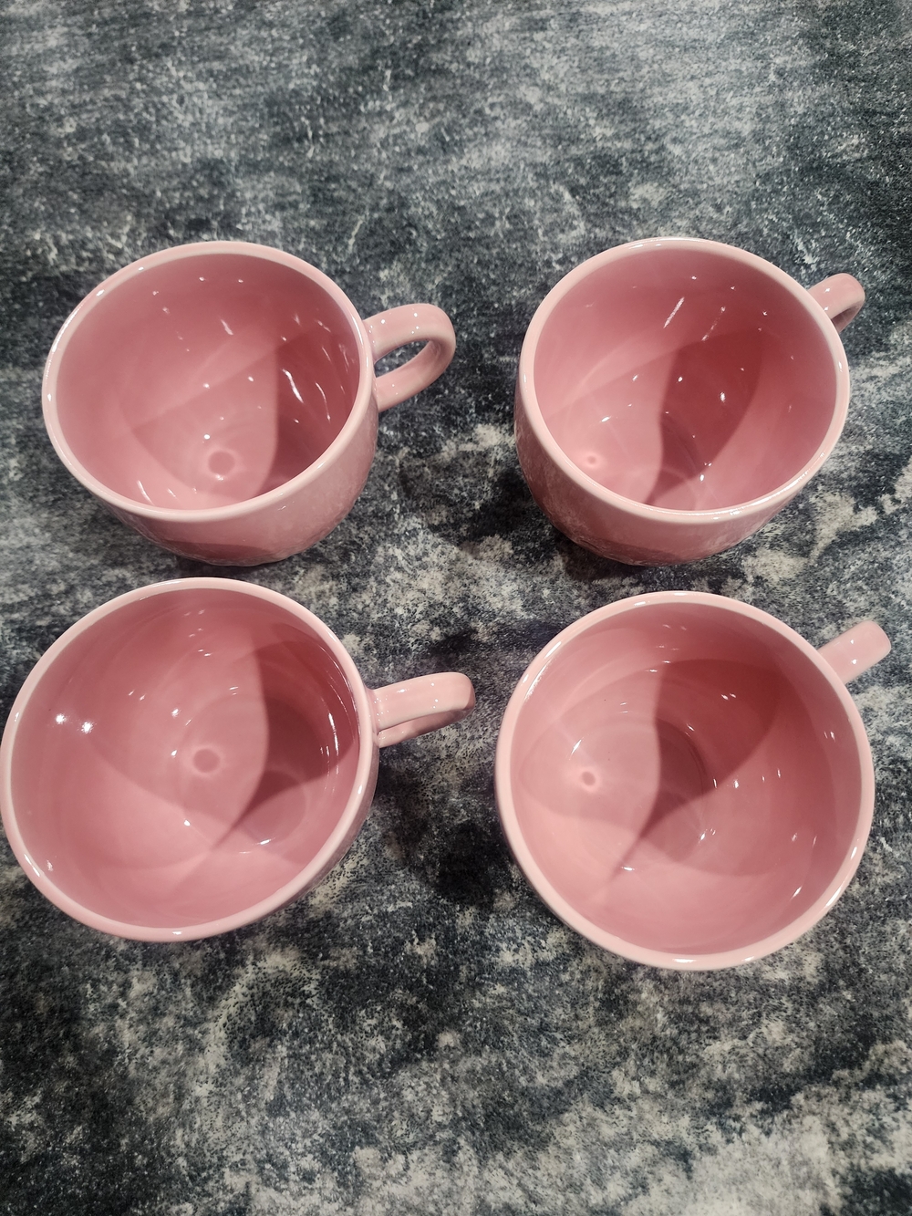 IKEA Pink Ribbed Ceramic Mugs - Set of 4 - Picture 2 of 6
